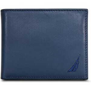 Men's Sail - Navy Bifold Leather Wallet RFID Blocking ID Window Card Slots